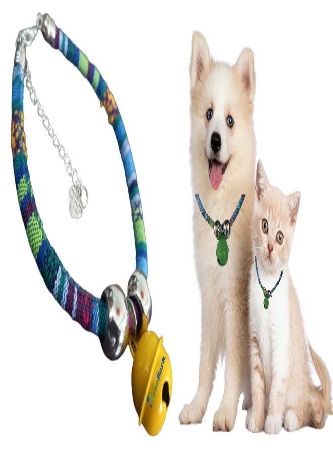 BohoBark Ethnic Style Dog Puppy Pet Cat Collar Necklace with Bell Decoration Purple| Pet Supplies | Dog Supplies | Collars Sky Blue - Image 1